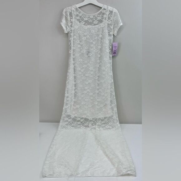 Wild Fable White Lace Overlay Maxi Dress XS - Picture 3 of 8
